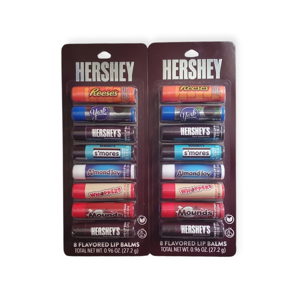 (2) Hershey's Lip Balm Collection  Assorted Flavors 8 Pack
